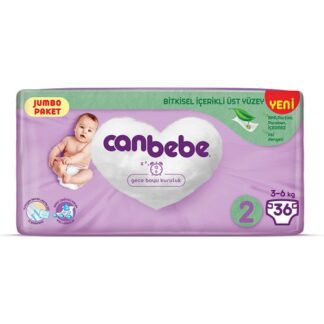 Canbebe Mini 2 Beden Jumbo Paket Bebek Bezi 36 Adet