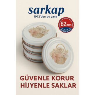 Sarkap 82 mm Pastoral Desenli Kavanoz Kapağı – 10 Adet