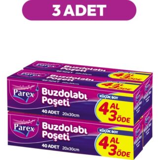 Parex Buzdolabı Poşeti Küçük Boy 4 Al 3 Öde (440) 20 x 30 cm Üçlü Set