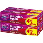 Parex Buzdolabı Poşeti Büyük Boy 4 Al 3 Öde (420) 30 x 45 cm