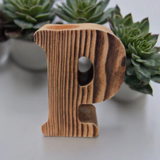 Renkli Tasarım Evi Kişiye Özel Harf Mumluk-P Harfi