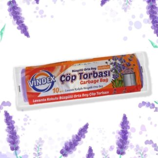 Vindex Lavanta Kokulu Büzgülü Orta Boy Çöp Torbası