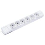 Konza Altılı Topraklı Klemensli Grup Priz Beyaz