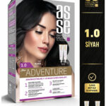 Asse Adventure Set Saç Boyası, Kalıcı Ve Canlı Renkler Ikili Kullanım Seti No:1.0 Siyah